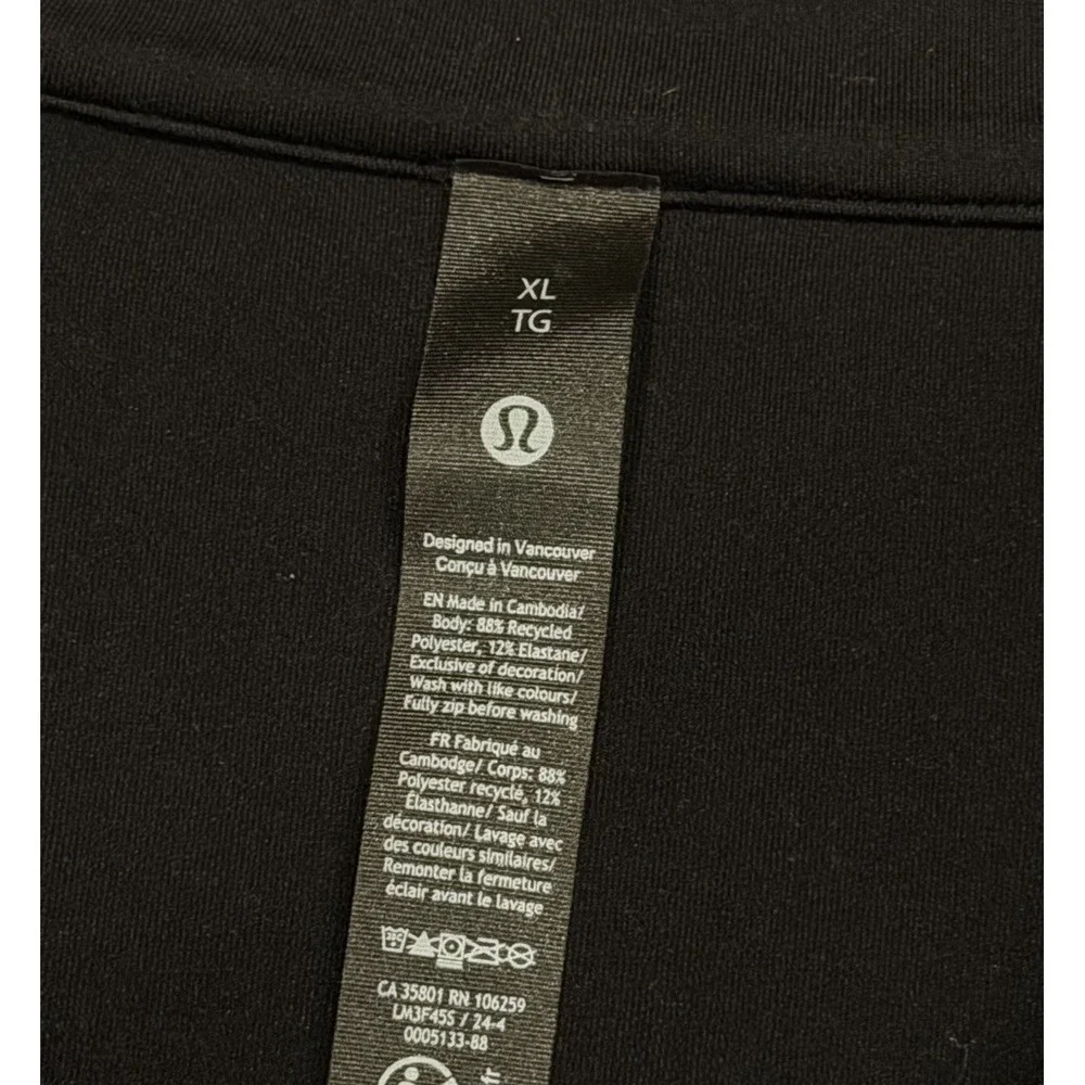 Lululemon Chicago White Sox Soft Jersey Half Zip Black Men's XL Gym Performance